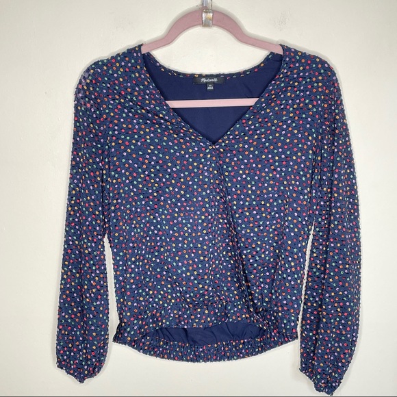 MADEWELL Lyric Wrap Top Sugar Dot {YY19} - Picture 3 of 7